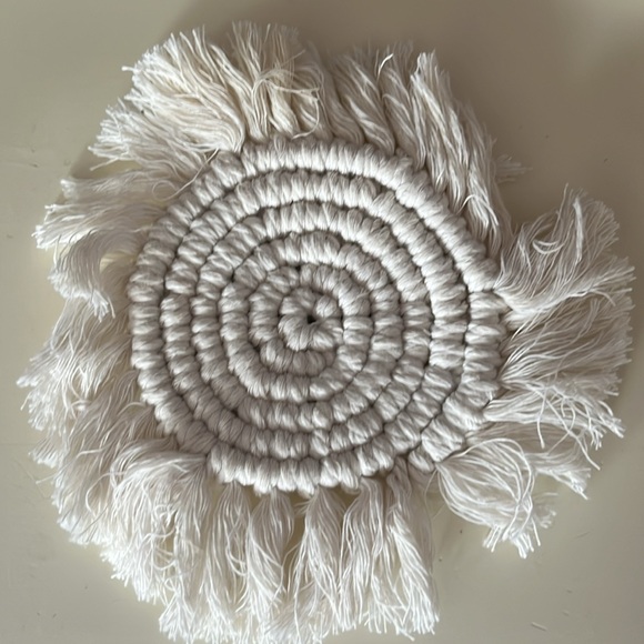 Two woven coasters so cute for your cup of coffee or tea.💛💛 - Picture 4 of 4